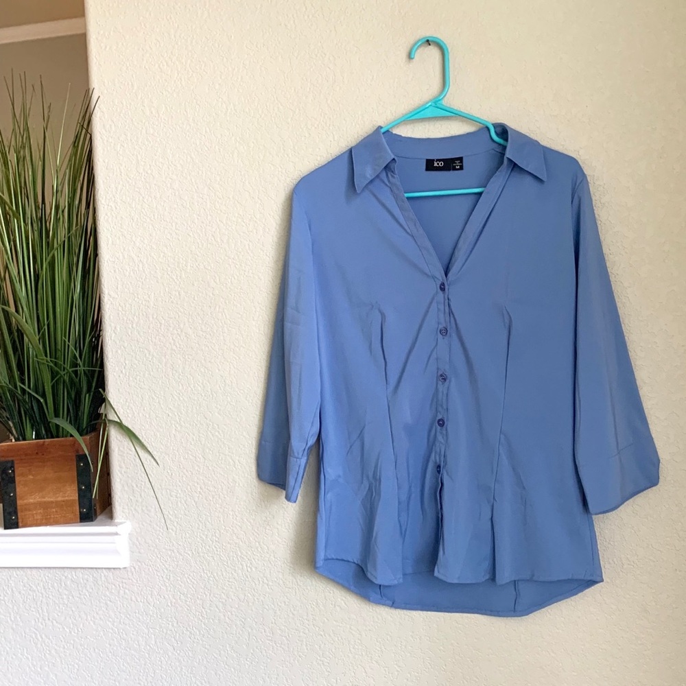 NWOT ICO The Perfect Blouse 3/4 sleeve